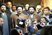 لحظه ورود سید حسن خمینی به تالار وزارت کشور