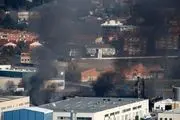 آتش‌سوزی در کارخانه مواد شیمیایی کاتالونیا