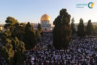 نماز باشکوه عید قربان در مسجدالاقصی/گزارش تصویری