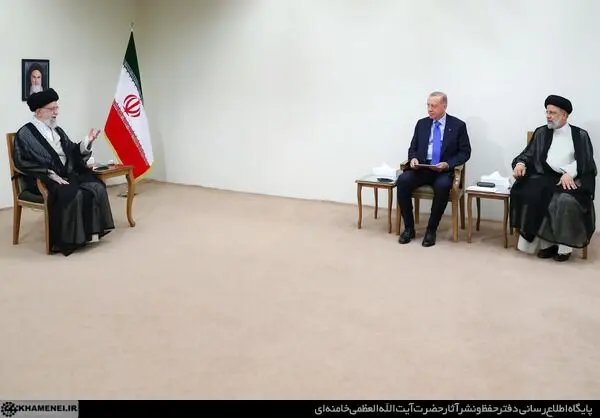 دیدار رئیس‌جمهور ترکیه با رهبر معظم انقلاب/گزارش تصویری