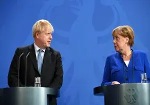 دیدار صدراعظم آلمان با نخست‌وزیر جدید انگلیس