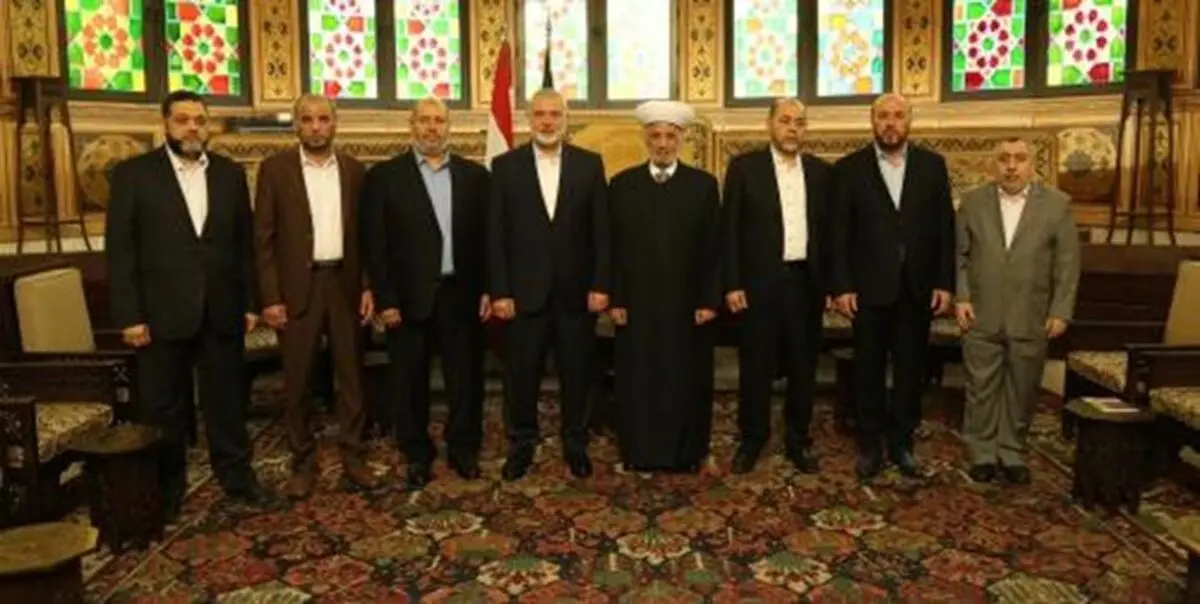 رایزنی «اسماعیل هنیه» با مفتی اعظم لبنان+ عکس 