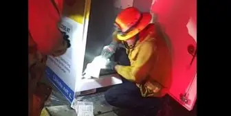 وقوع آتش‌سوزی در داخل یک صندوق رأی در «لس‌آنجلس» 