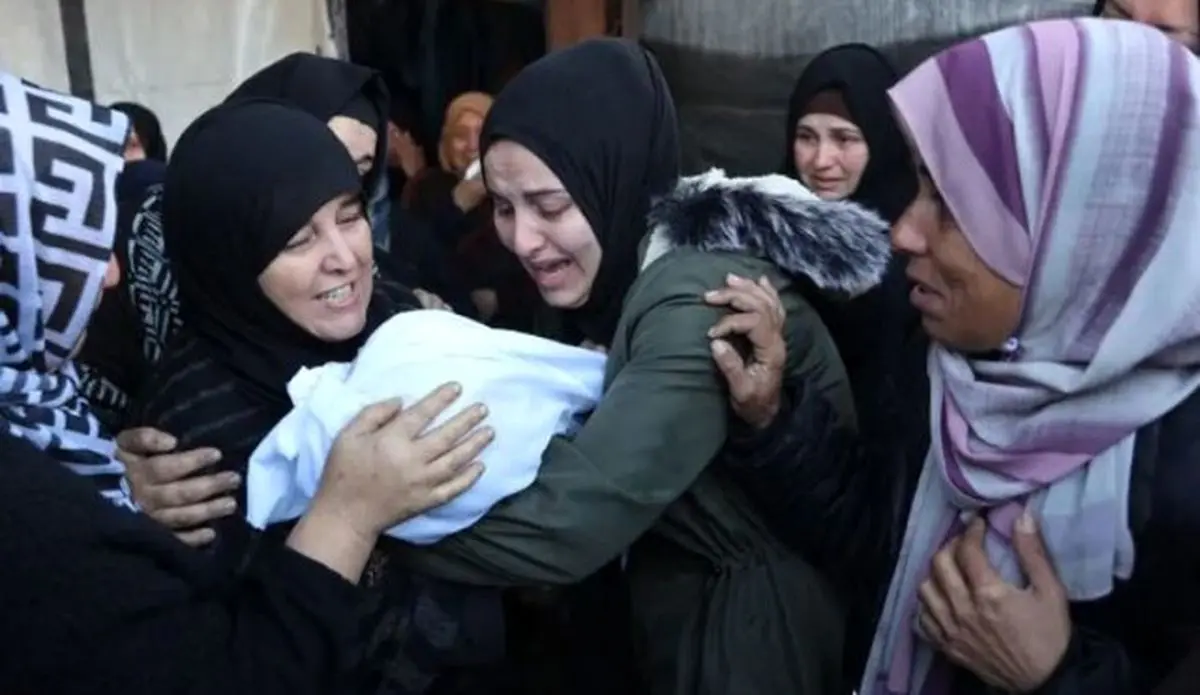 جان باختن نوزاد فلسطینی از سرمای شدید