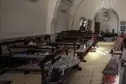 حملات هوایی صهیونیست‌ها به یک کلیسا در غزه/گزارش تصویری