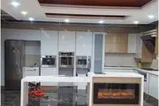 ایده‌هایی برای خرید کابینت آشپزخانه جدید ساده و ارزان سفید طوسی