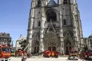 دستگیری یک مظنون در حادثه آتش‌سوزی کلیسای فرانسه

