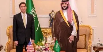 دیدار وزیر دفاع آمریکا با معاون وزیر دفاع سعودی در ریاض