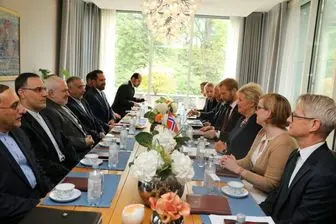 ظریف با نخست وزیر نروژ دیدار و گفتگو کرد