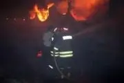 آتش سوزی گسترده در خیابان فداییان اسلام/ فیلم