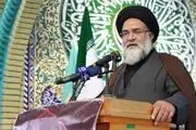 حضور رهبر انقلاب در مراسم تشییع پیکر رهبر شهید در مشهد 