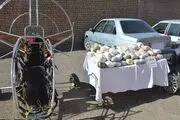 استفاده از پاراگلایدر برای قاچاق ۱۰۶ کیلوگرم مواد مخدر در مرز تربت جام + تصاویر