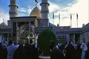 تعویض پرچم حرم عبدالعظیم حسنی (ع) در اول محرم
