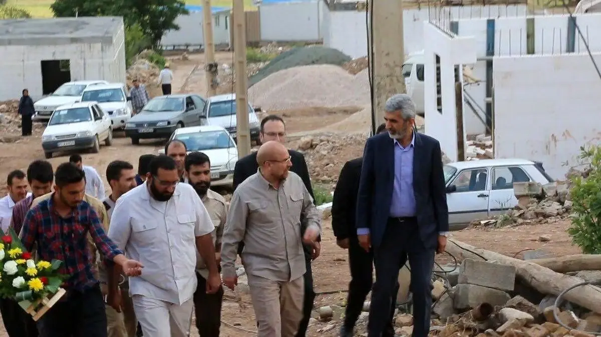 سومین حضور قالیباف در مناطق زلزله زده کرمانشاه+عکس