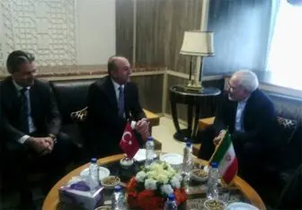 دیدار ظریف و وزیر امور خارجه ترکیه