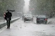 بارش برف و باران در مناطقی از کشور