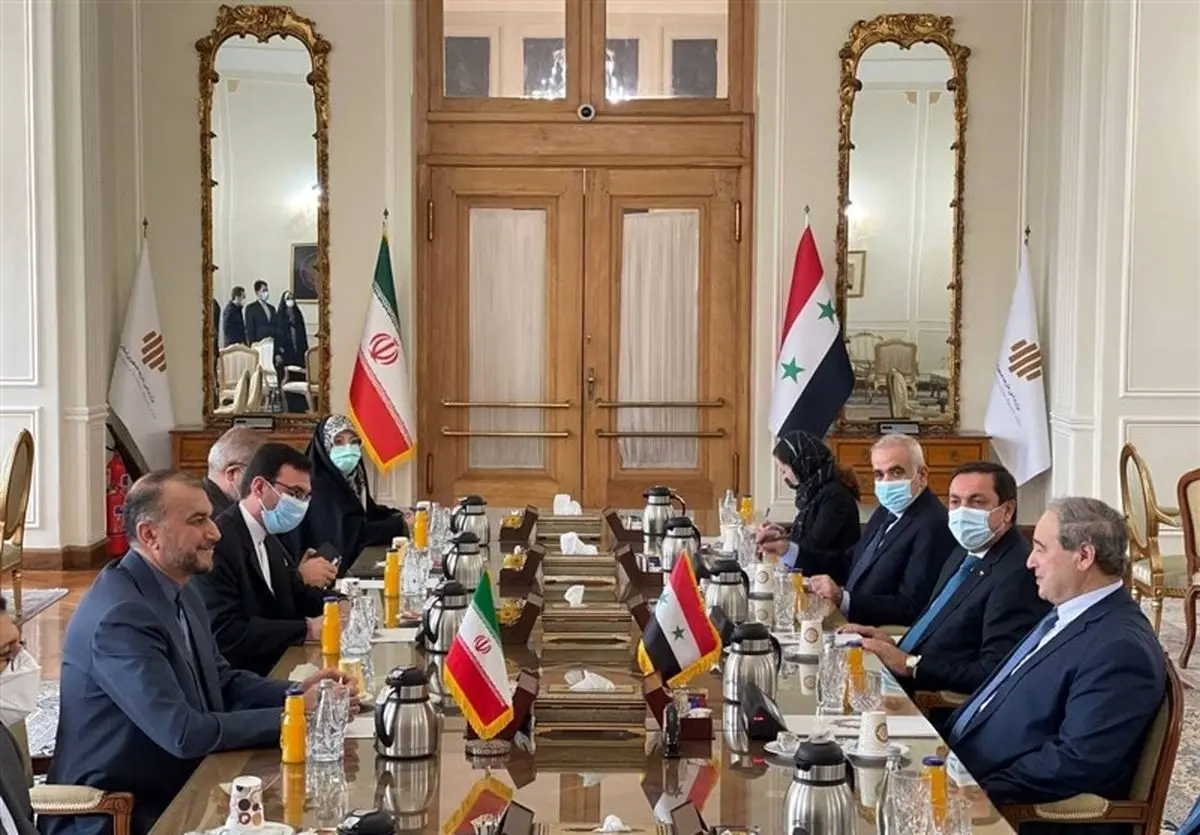 دیدار فیصل مقداد با امیرعبداللهیان