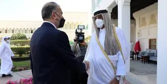 دیدار وزیر امور خارجه ایران با امیر قطر + عکس
