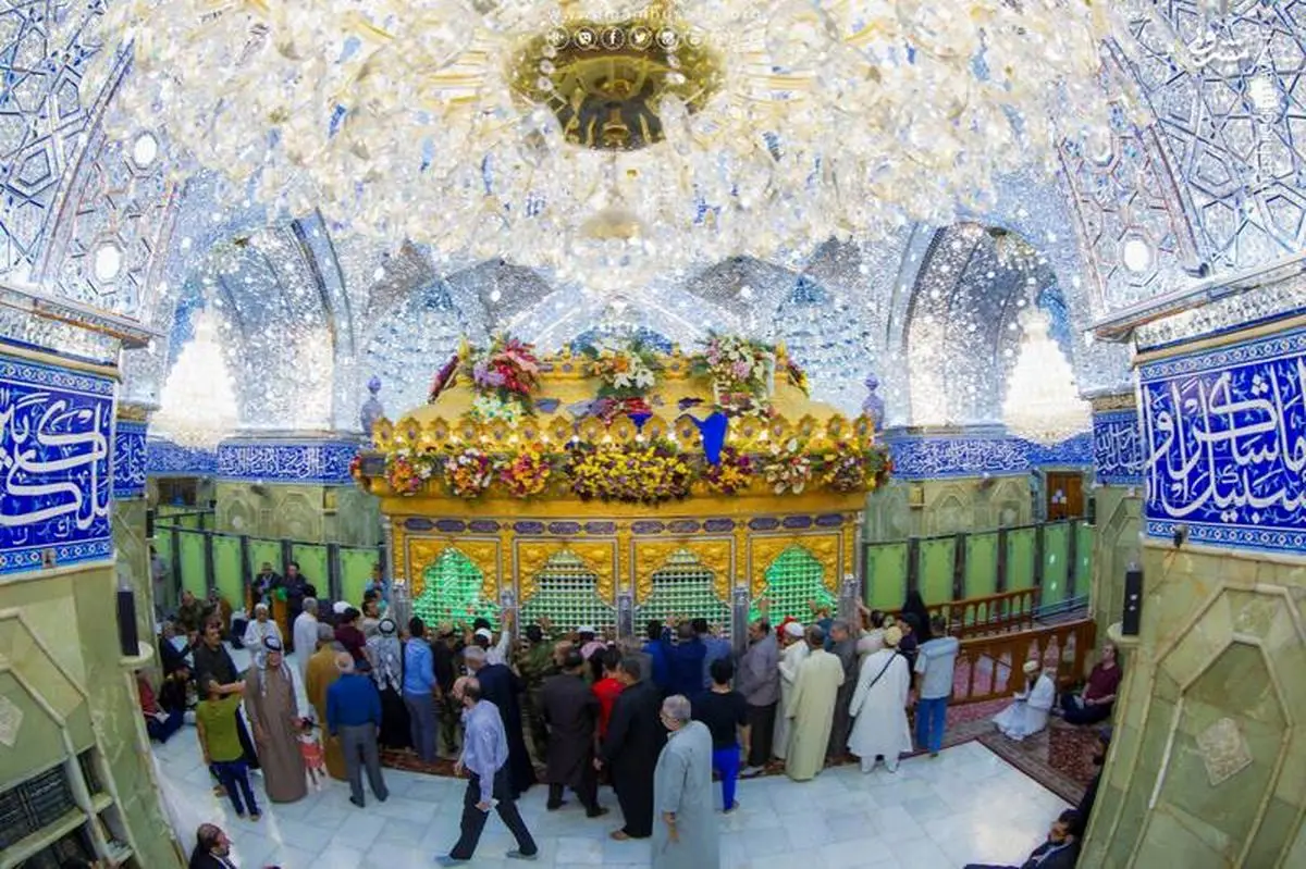 نمایی زیبا و دیده نشده از صحن حرم حضرت عباس(ع)/ عکس