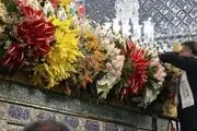گل آرایی حرم حضرت زینب(س)/ گزارش تصویری