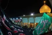 حرم شاهچراغ (ع) سوگوار و عزادار در شب شهادت دردانه پیامبر (ص)