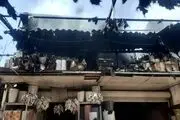 آتش سوزی در بازار گل‌محلاتی تهران