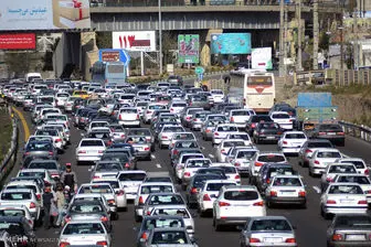 سنگینی ترافیک در آزادراه کرج