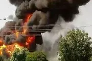 آتش سوزی در ساختمان اداری۴ طبقه در خیابان شهید مطهری تهران