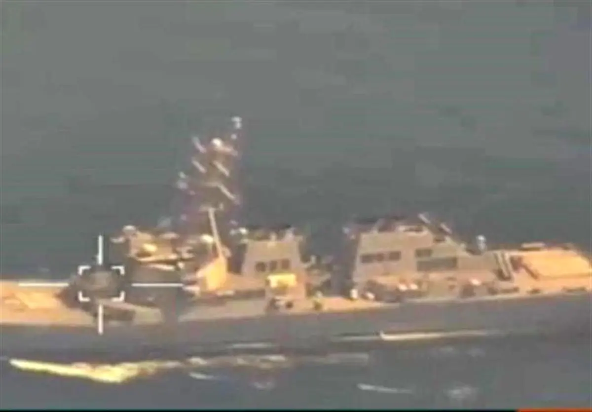 رصد رزم‌ناو اورلیبرک آمریکا توسط پهپاد ابابیل ۵ ارتش