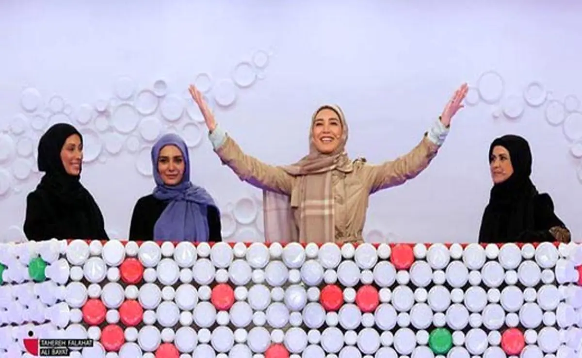 دابسمش بازیگران زن در خندوانه/ رامبد رکورد زد+تصاویر