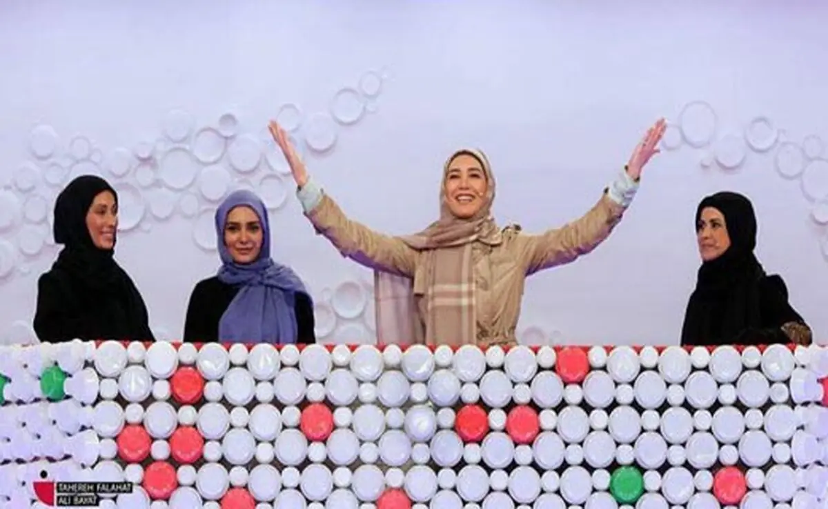 دابسمش بازیگران زن در خندوانه/ رامبد رکورد زد+تصاویر