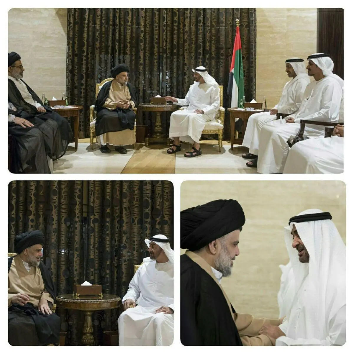 دیدار و گفتگوی رئیس جریان صدر عراق با مقامات اماراتی