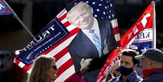 حضور ترامپ در جمع طرفدارانش در واشنگتن/ فیلم