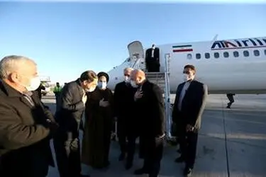 استقبال رسمی از رئیس مجلس شورای اسلامی در بدو ورود به تبریز