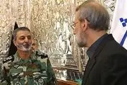 فرمانده ارتش با لاریجانی 