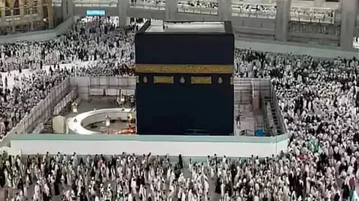ورودی پشتبام کعبه باز شد + عکس