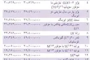 قیمت روز انواع خودروهای داخلی 