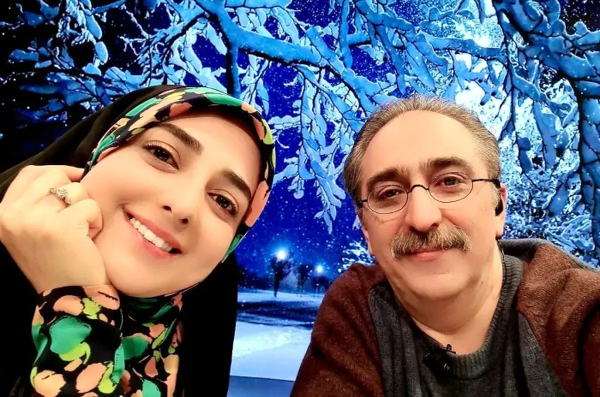 عکس قایمکی و خنده دار ستاره سادات قطبی از شوهرش