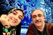 عکس قایمکی و خنده دار ستاره سادات قطبی از شوهرش