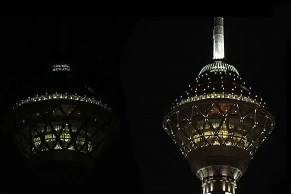 پل طبیعت، برج آزادی و میلاد امشب خاموش می‌شود
