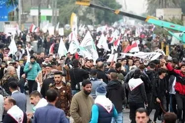 تجمع میلیونی در بغداد برای بزرگداشت سالگرد شهادت حاج قاسم و المهندس/گزارش تصویری