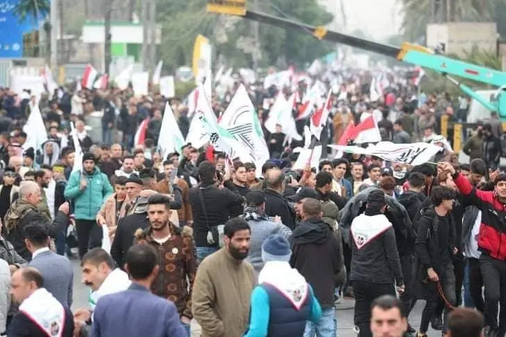 تجمع میلیونی در بغداد برای بزرگداشت سالگرد شهادت حاج قاسم و المهندس/گزارش تصویری