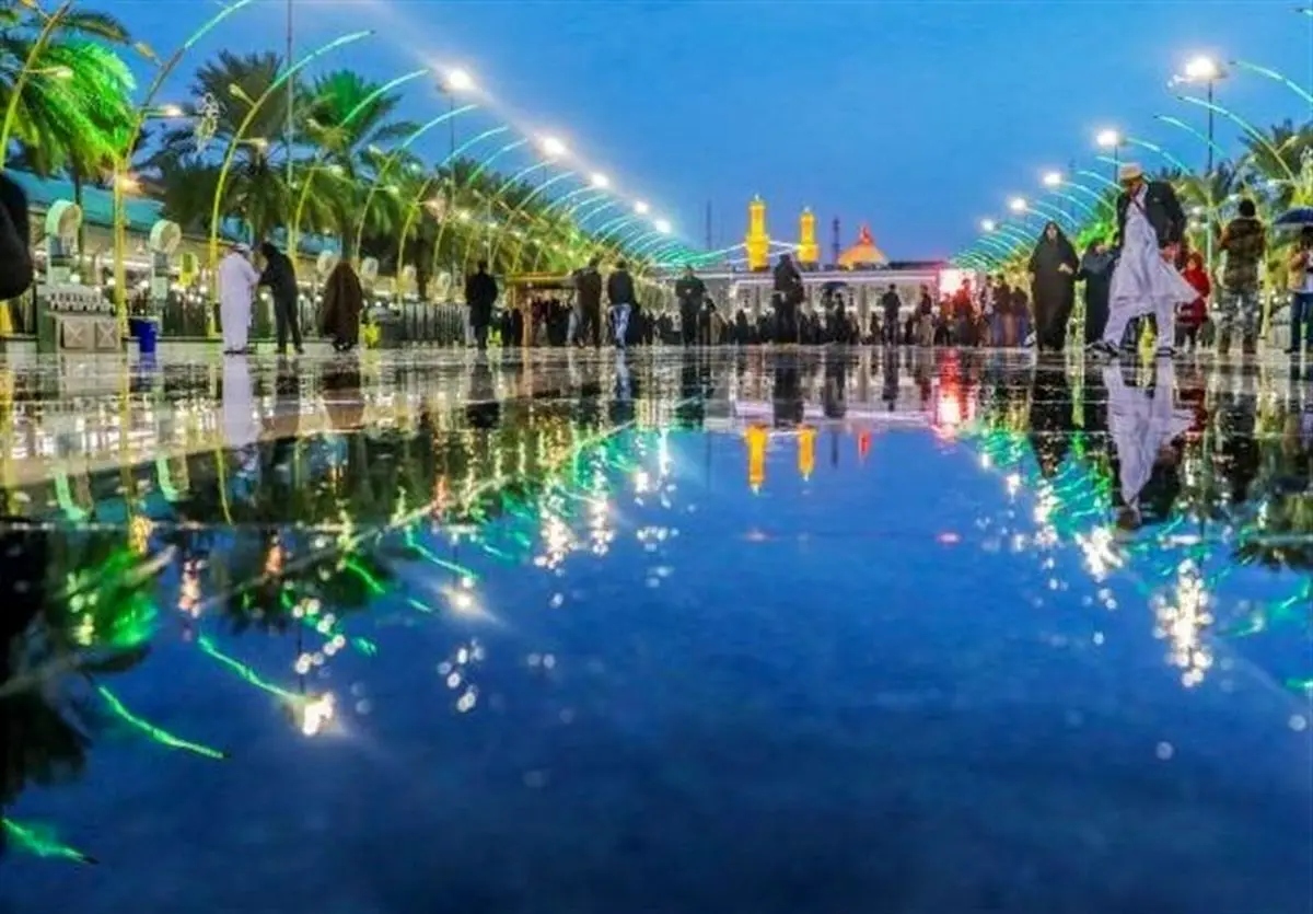 تصویری بی نظیر از بارش باران در بین الحرمین/عکس