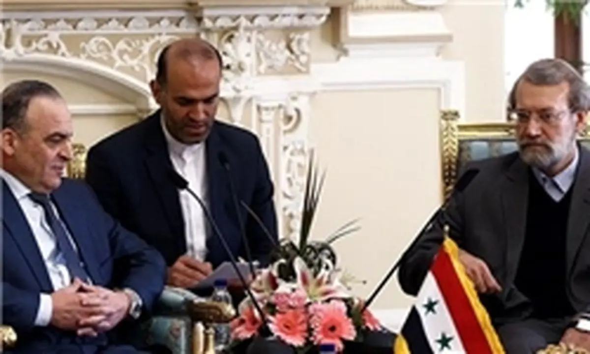 لاریجانی با نخست وزیر سوریه دیدار و گفت وگو کرد