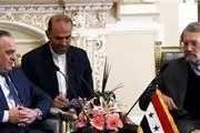 لاریجانی با نخست وزیر سوریه دیدار و گفت وگو کرد
