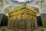 تصویری بسیار زیبا از سلام یک کودک در مقابل ضریح امام حسین(ع)