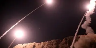 نمایی دیدنی از حمله موشکی ایران به عین الاسد+ فیلم