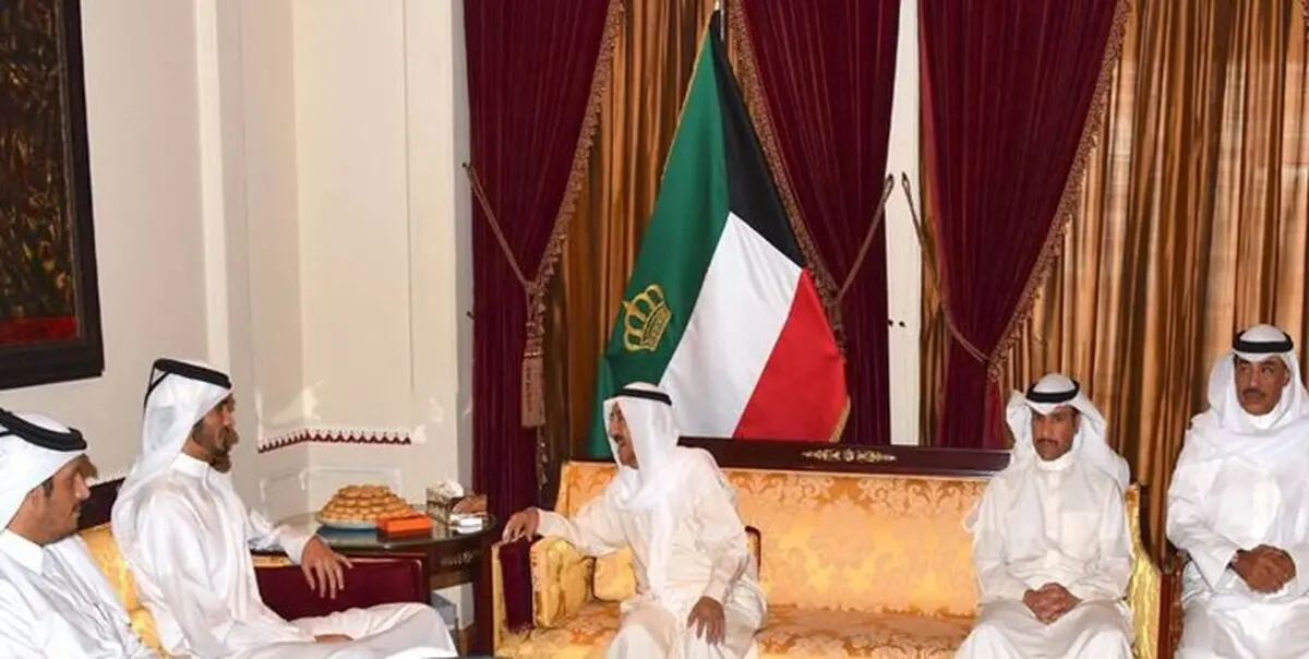 میزبانی امیر کویت از فرستاده امیر قطر