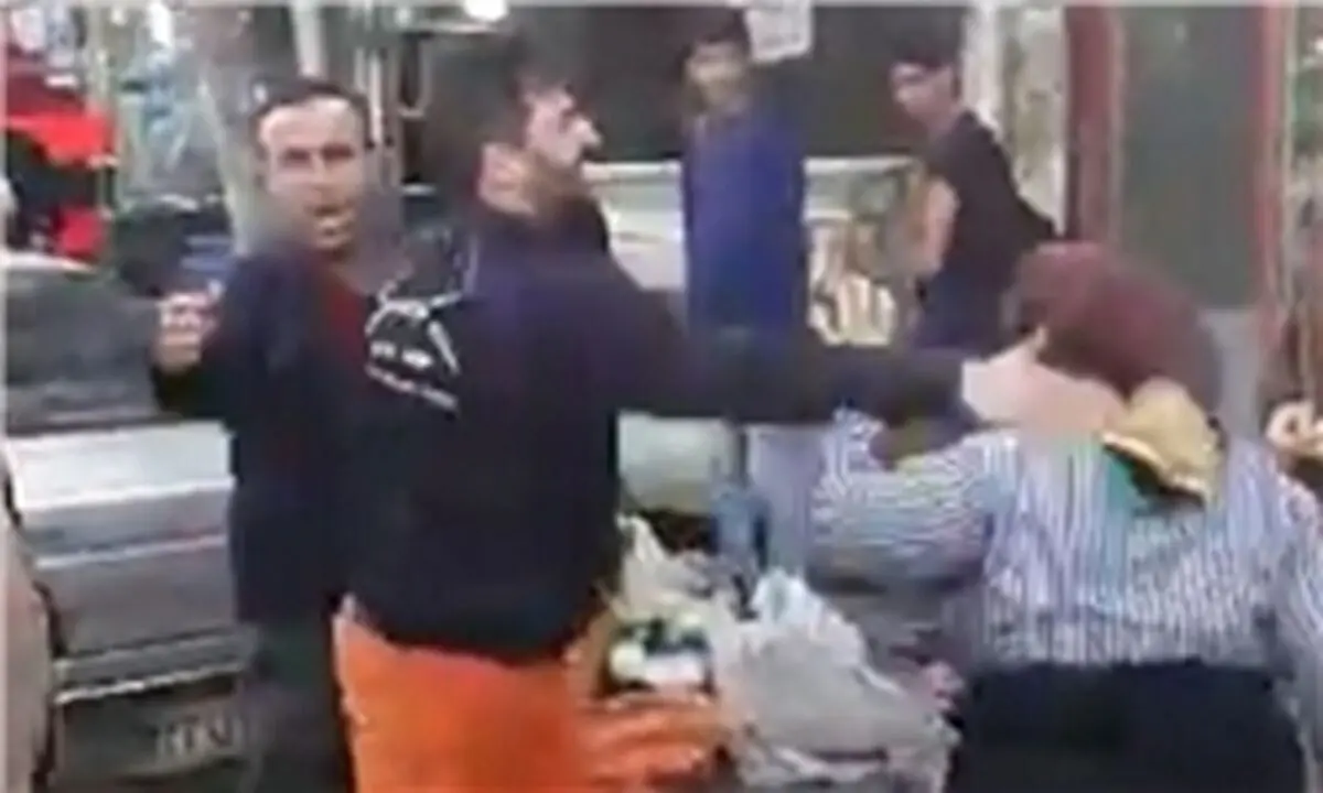 مامور مهاجم به زن دستفروش در فومن تعلیق خدمت شد