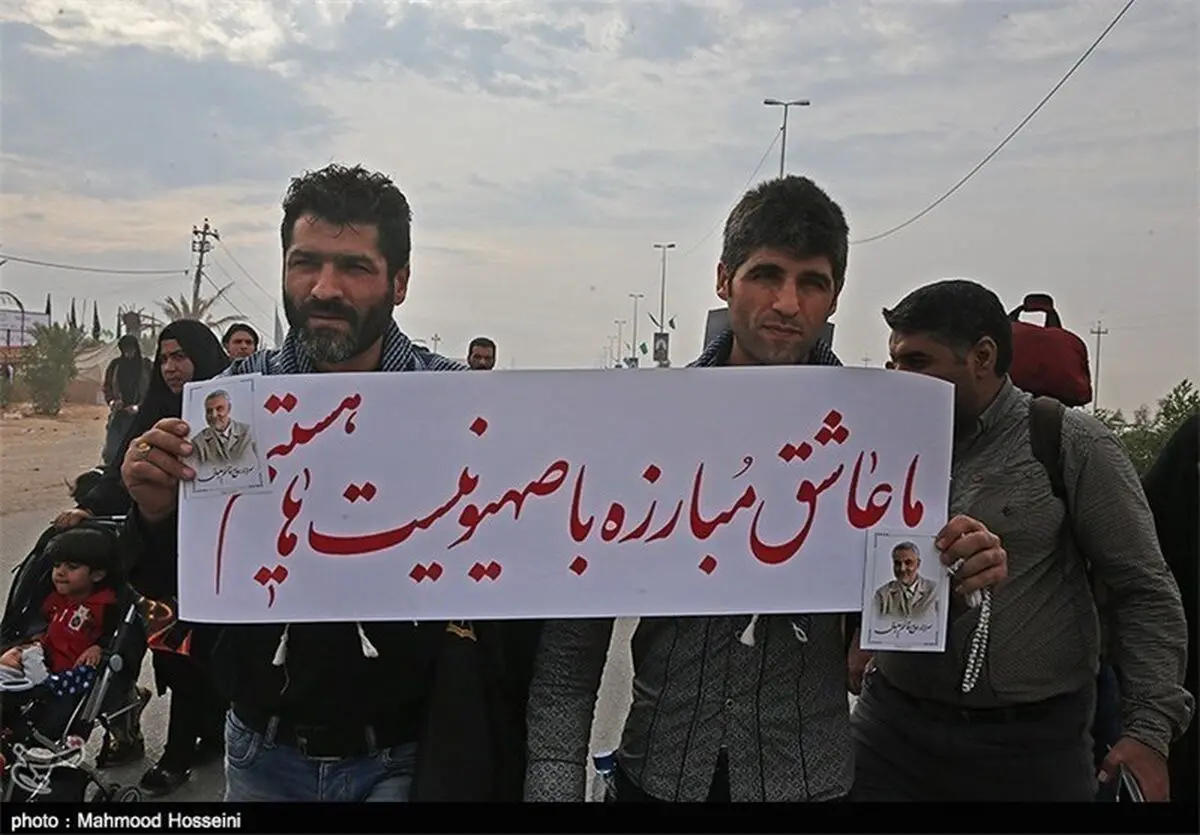 مانور محبوبیت «ژنرال قاسم سلیمانی» در بزرگ‌ترین راهپیمایی جهان 